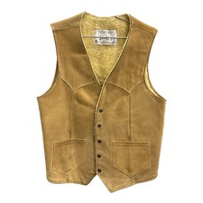 Vintage Natural Leather Vest by Jo-o-Kay, Size M
