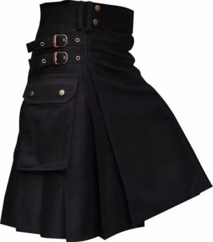 Falda escocesa híbrida moderna de algodón y tartán Kilts utilitaria para hombre Kilts para hombre - Imagen 22 de 37