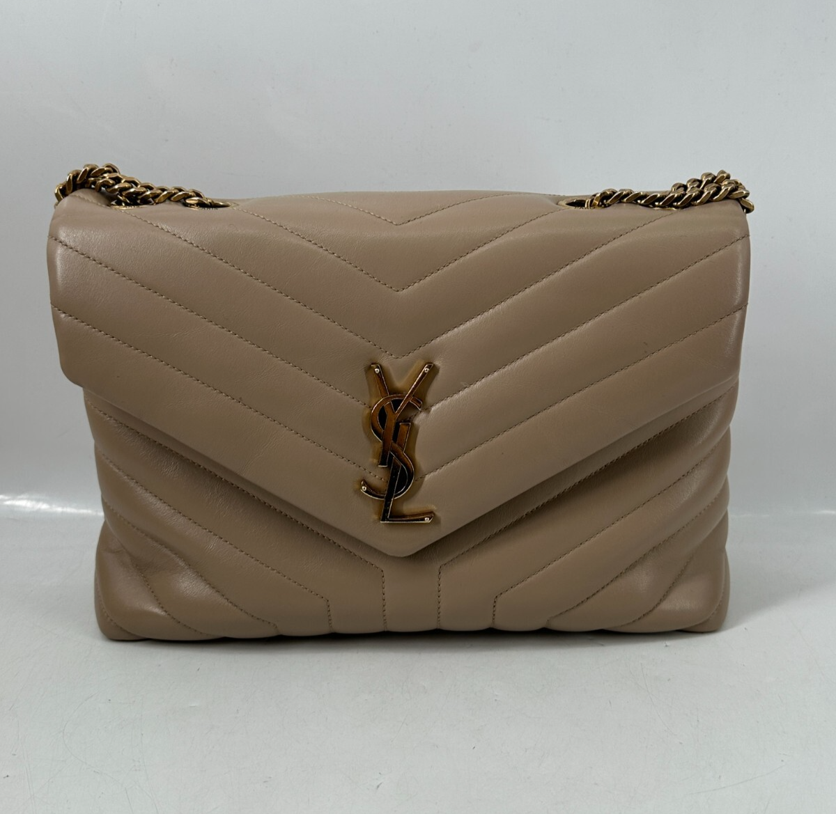 Borsa a tracolla Saint Laurent LouLou YSL media in pelle di agnello matelassé