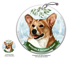 Corgi Pembroke Bellyrubs and Christmas Kisses Holiday Ornament