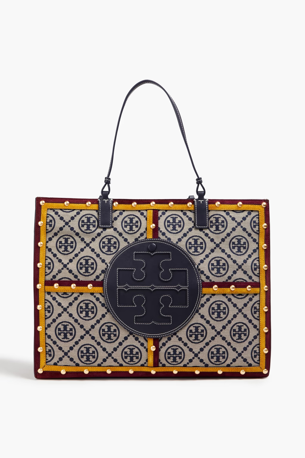 TORY BURCH Ella Jacquard leather Tote Bag RRP $1743 100percent Authentic Guaranteed