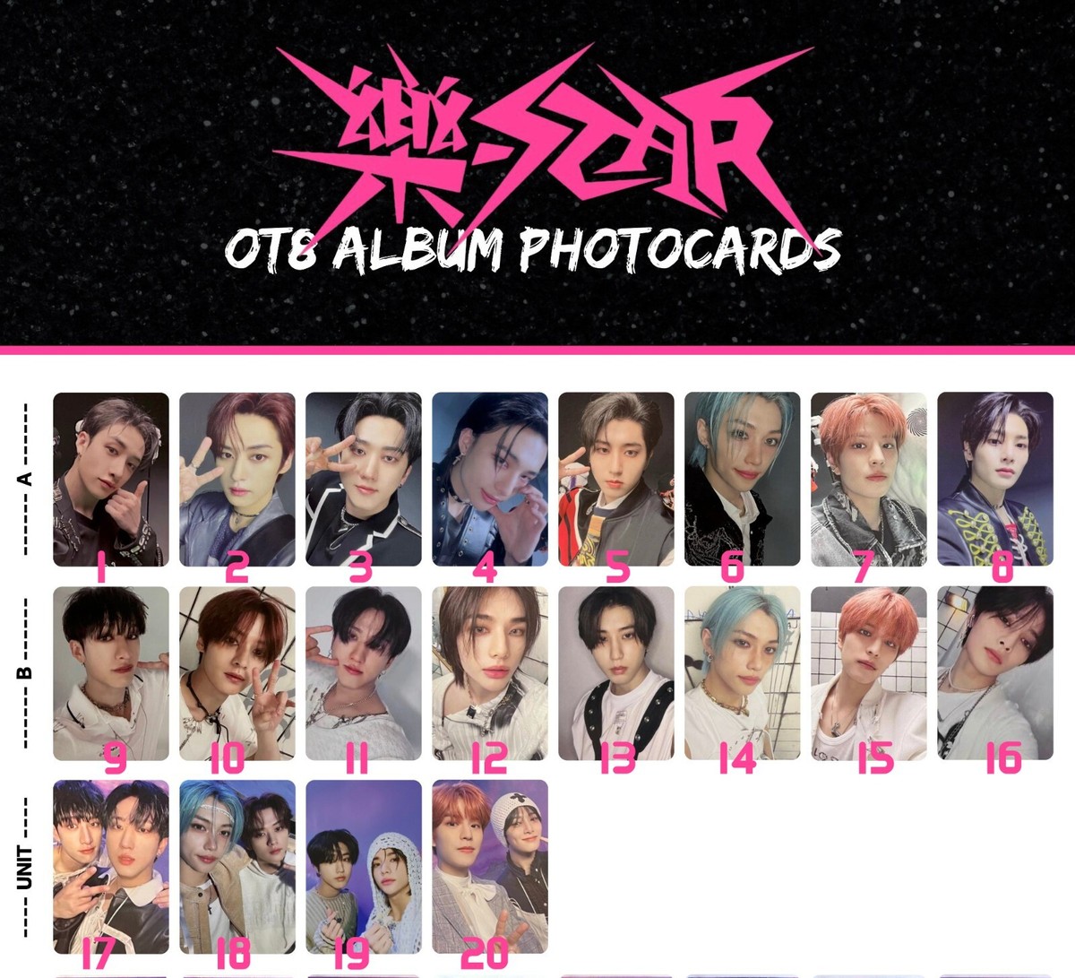 Stray Kids ハン 特典 トレカ 16枚セット ROCK-STAR s-l1200.jpg