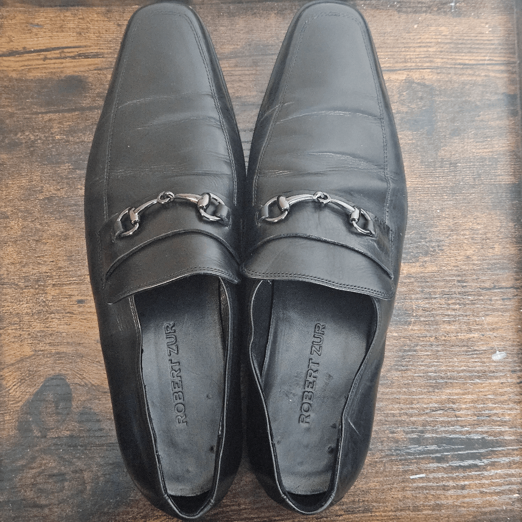 Robert Zur Dress Leather Loafer Slip on Silver Horsebit  display picture 3