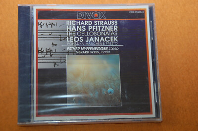 Brandnew & Sealed - Nyffenegger Strauss Pfitzner Cello Sonatas German Divox 1992