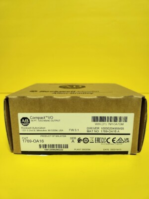 New Factory Sealed Allen-Bradley 1769-OA16 CompactLogix 16 Pt 240VAC D/O Module