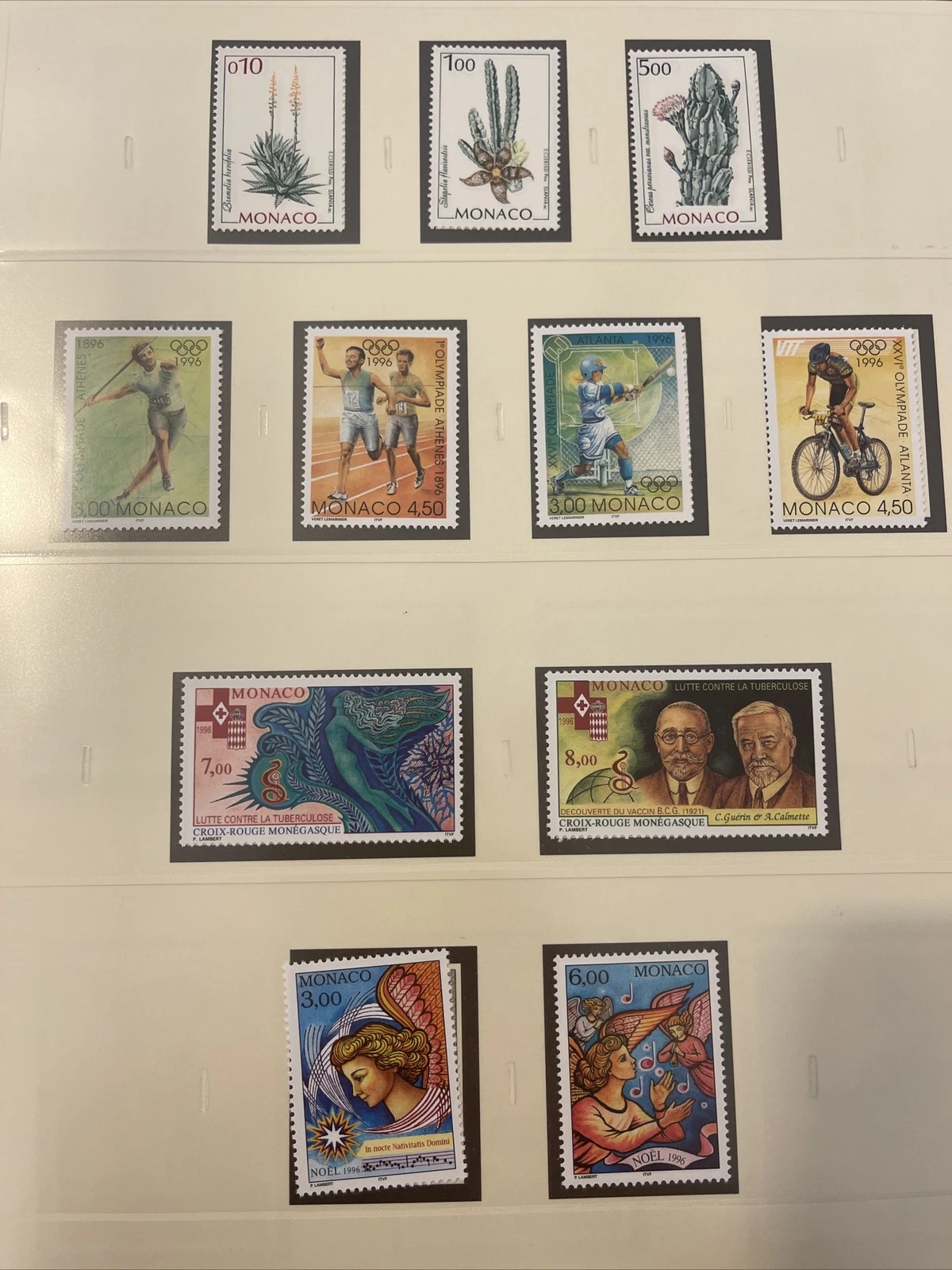 Timbres Monaco Neuf Lindner No.186 1996 Page 191