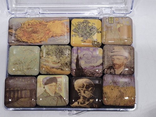 Van Gogh 11pz Set Collezione Magneti Magneti Magneti Piastrelle - Foto 3 di 8