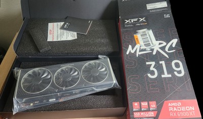 XFX Speedster MERC319 AMD Radeon RX 6900 XT Black Gaming Graphics Card with 16GB