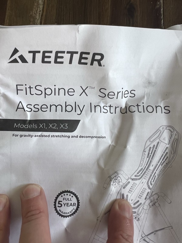 Brand New, Never Used Teeter FitSpine X1 Inversion Table - Grey