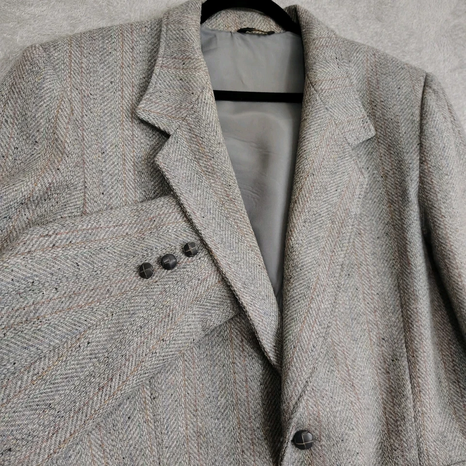 Винтажный Pioneer носить Western BLAZER SPORT куртка мужская серый 44R Spring TWEED - Изображение 3 из 4