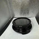 Vintage Milk Glass Black Pedestal Base Unique