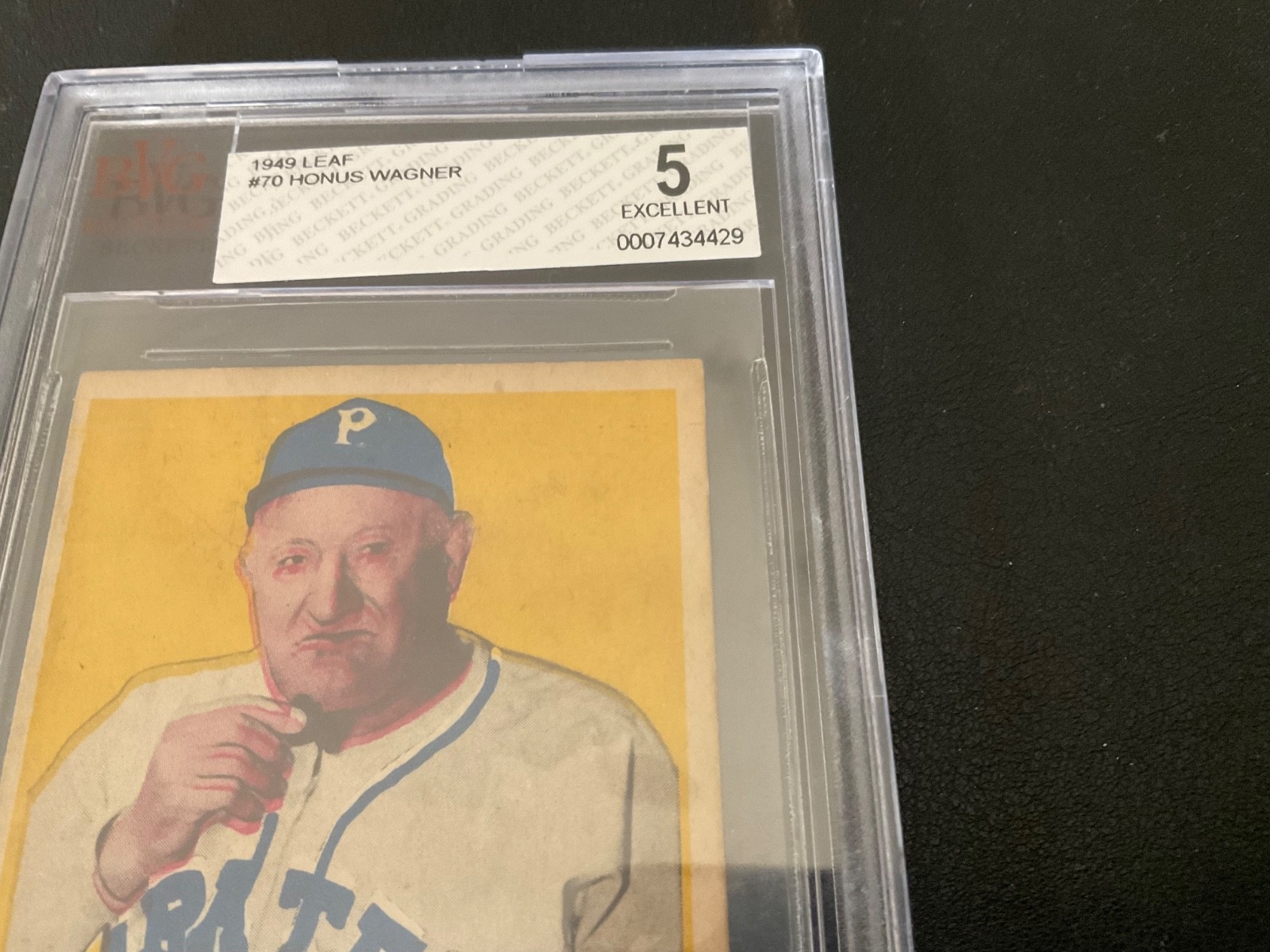 1949 LEAF BASEBALL #70 HONUS WAGNER BVG 5 EX view 3