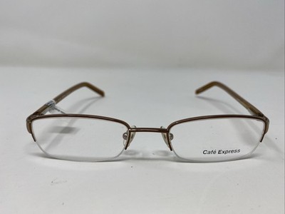 Cafe Express CA 212 BROWN 49-19-135 Metal Half Rim Eyeglasses Frame CN28