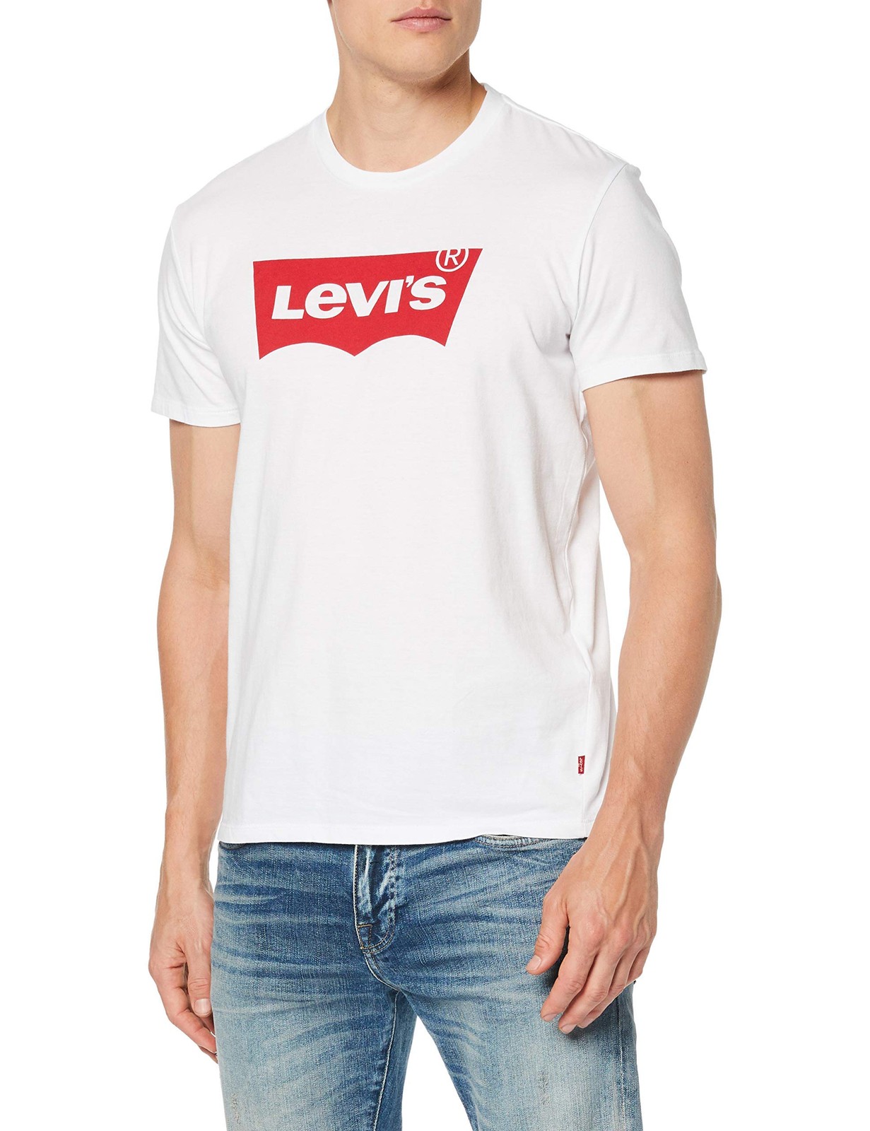 Levi's Men's Graphic Set-In Neck T-Shirt, White, XL