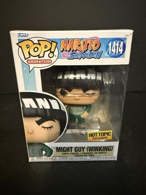 FUNKO POP ! MIGHT GUY WINKING 1414 HOT TOPIC EXCLUSIVE BOX NOT MINT P01