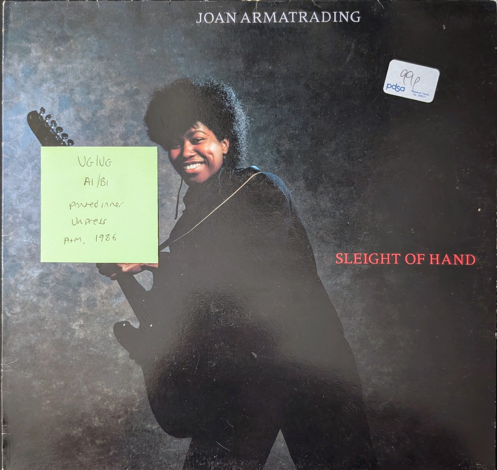 Joan Armatrading Sleight Of Hand Vinyl Record VG/VG AMA5130 1986 