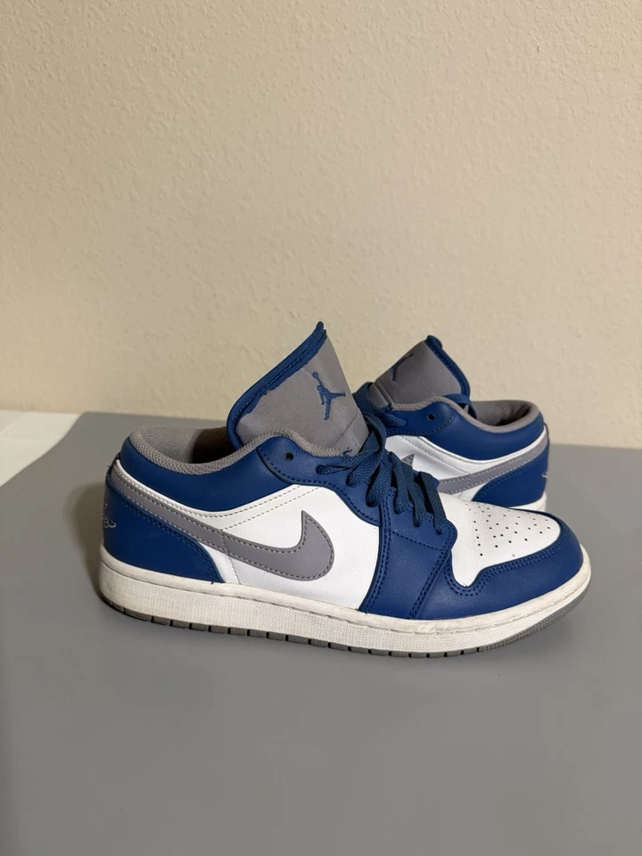 Zapatilla deportiva Air Jordan 1 Low 2023 'True Blue Cement' talla 8,5 azul/blanco/gris Foto 3 de 4
