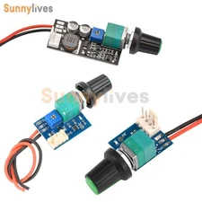 DC12V PWM Fan Governor Speed Control With Knob Switch Fan Regulation 2-3/4Wire