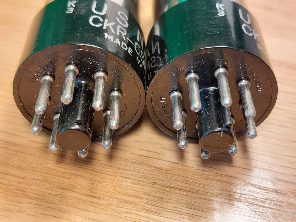 Pair of Ken-Rad USN CKR 6SN7GT VT-231 1943 Black Glass Tubes #3 ~microphonic - Image 3 of 4