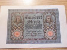 A 1920 Germany 100 Mark Reichsbanknote Used still crisp