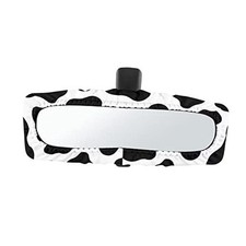 Car Rear View Mirror Cover - Interior Mirror Accessories for Women - Cow Print