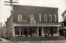 Dryden NY Walter J Homes Dry Goods Grocery Store RPPC Photo Postcard COPY