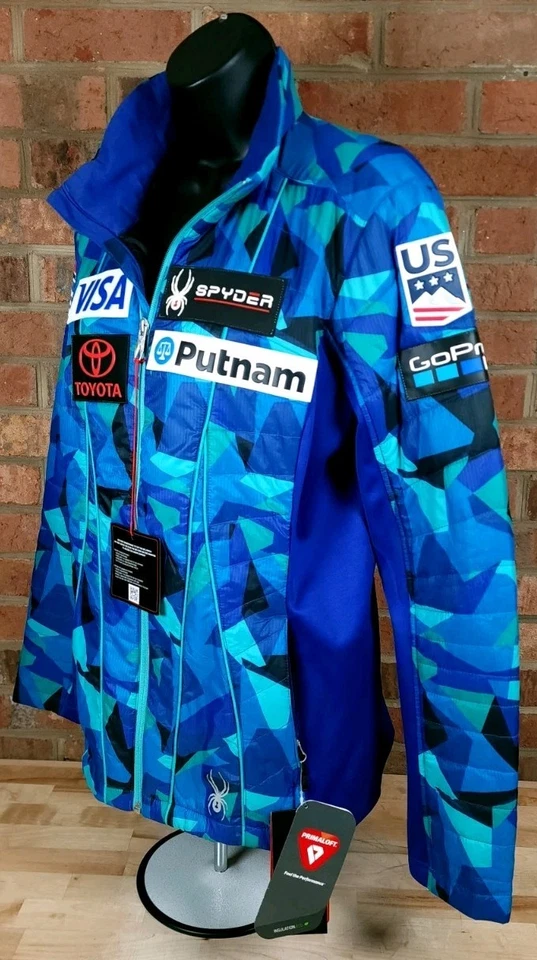US Ski Team 2018 Spyder Womens Large Glissade Insulator Primaloft Jacket - Image 2 of 4
