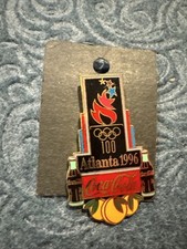 ATLANTA 1996 - COCA COLA OLYMPIC SPONSOR PIN Peach Soda Coke Promo Advertising