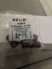 329-6 - E-Z LOK Threaded Locking Inserts -   3/8-16 x  9/16-12  (10 per pack)