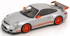 Minichamps 1/18 Porsche 911 (997) GT3 RS 2007 Diecast Model Silver Orange