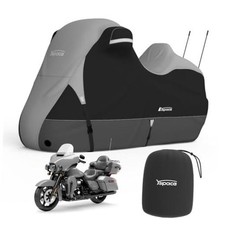 Harley Street Glide Cover, 600D Waterproof Motorcycle Cover Side Top box