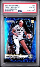 2024 Panini Prizm WNBA - KAMILLA CARDOSO #93 - BLUE VELOCITY - Rookie - PSA 10