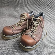 Vtg Dr. Doc Martens Mens Boots Size 11 Leather Chunky Combat Made In England Y2K