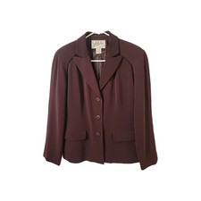 Jones New York Burgandy Skirt Suit Set - Size 6 Excellent Condition 