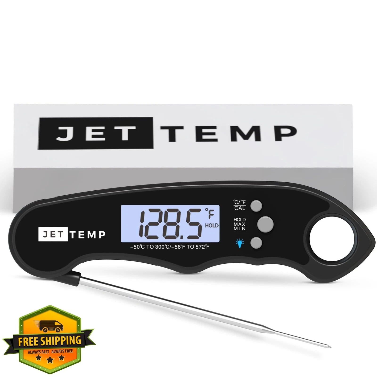 Jet Temp F1 Digital Meat Thermometer Fast Waterproof Cooking Grilling Baking