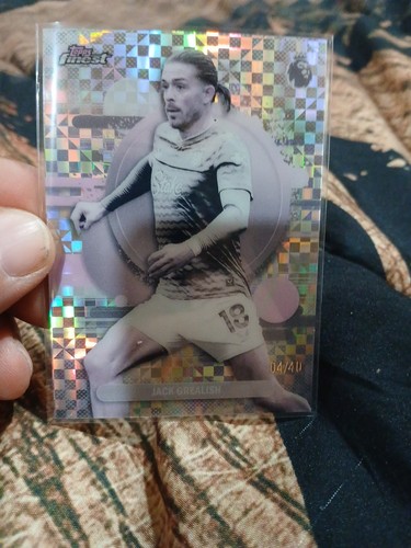 2025-26 Topps Finest EPL Uncommon Pearl Checkerboard Jack Grealish 04/40