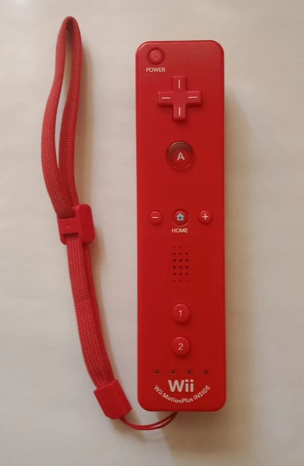 Wiimote Rouge Motion Plus intégré pour Nintendo Wii RVL-036 - Photo 1/4