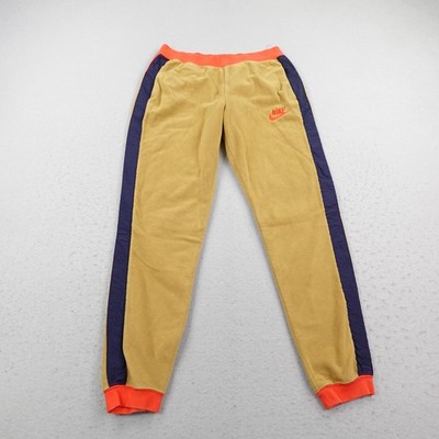 Nike Pants Womens Medium Beige Orange Blue NSW Polar Tracksuit Fleece Joggers