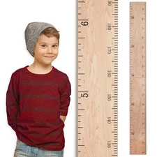 HEADWATERS STUDIO Wooden Growth Chart for Wall - Size Height Chart for Kids, Gro