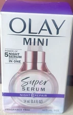 OLAY: MINI SUPER Serum Night Repair Power of 5 Night Serum Benefits in 1-Sealed