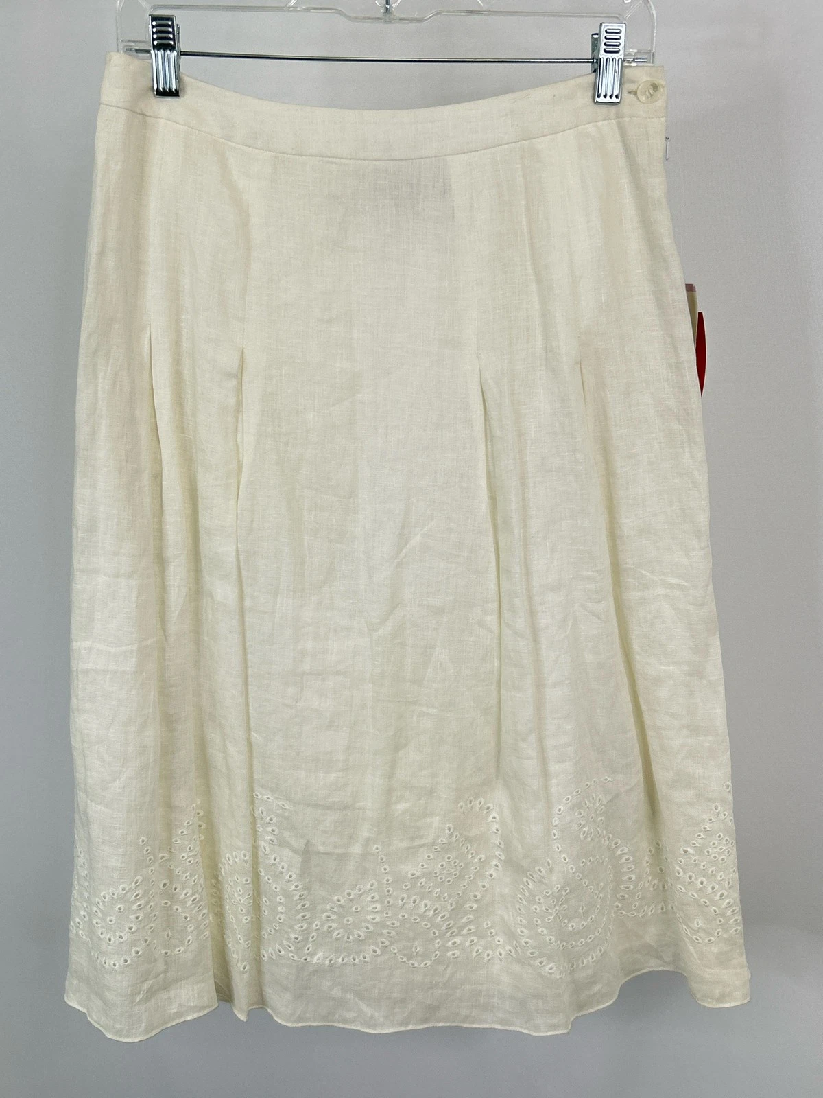 JONES NEW YORK Linen Embroidered Skirt NWT SZ 6 Cream Women Lined Cottagecore
Opens in a new window