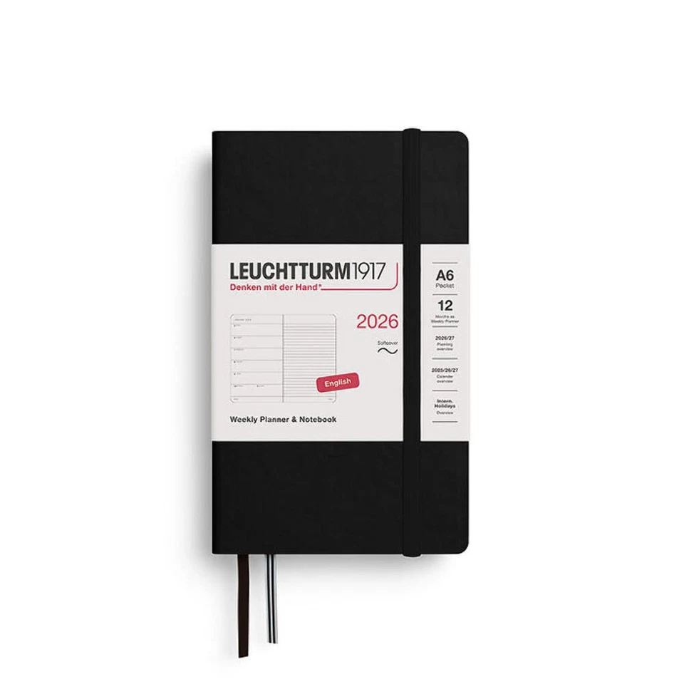 Leuchtturm 1917 Weekly Planner & Notebook Softcover Pocket (A6) 2026