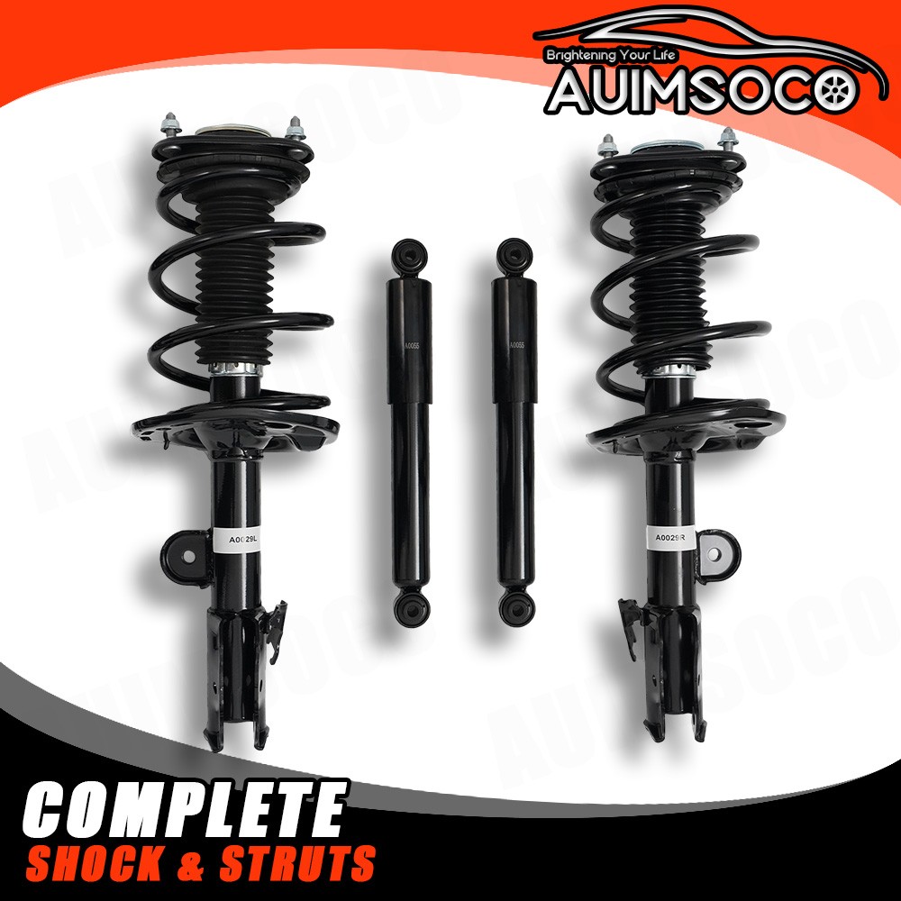 2 Front Complete Struts +2 Rear Shocks Absorbers For 2006-12 Toyota RAV4 2.4/2.5