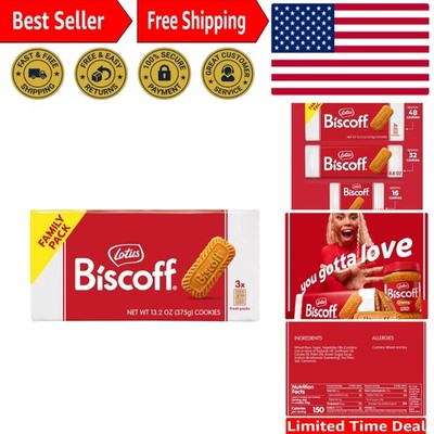 Lotus Biscoff  Cookies - 48 Crunchy Treats Per Pack - 13.23 Oz Family Size