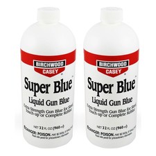 Birchwood Casey Super Blue Double Strength Liquid Gun Blue, 32 Fl Oz 2 Pack 