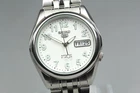 Vintage Seiko 5 7S26-01V0 Arabic Numerals White Dial Automatic Watch From Japan
