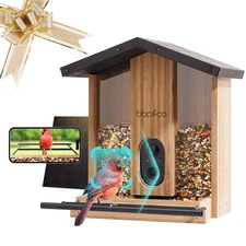 Bird Feeder with Camera Solar Powered, Smart Bird Feeder with AI Identify for...