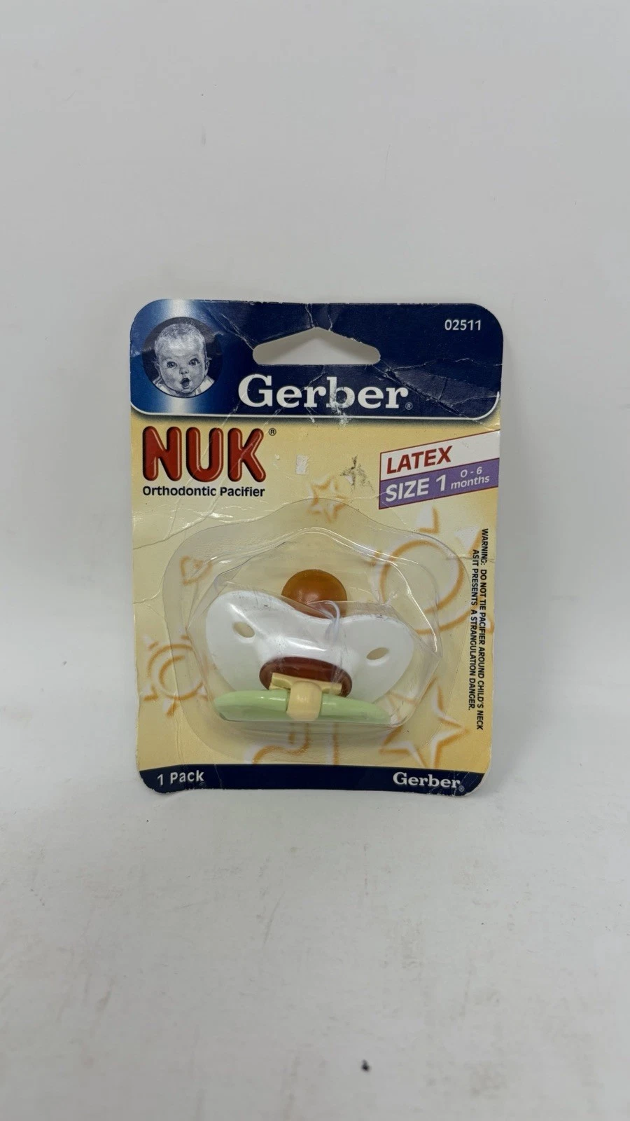 Vintage 2005 Gerber NUK Orthodontic Silicone Pacifier Size 1 NOS NEW LATEX
Opens in a new window or