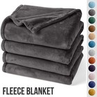 Fleece Throw Blanket All Season Soft Cosy Lightweight Throws For Sofa Chair Bed