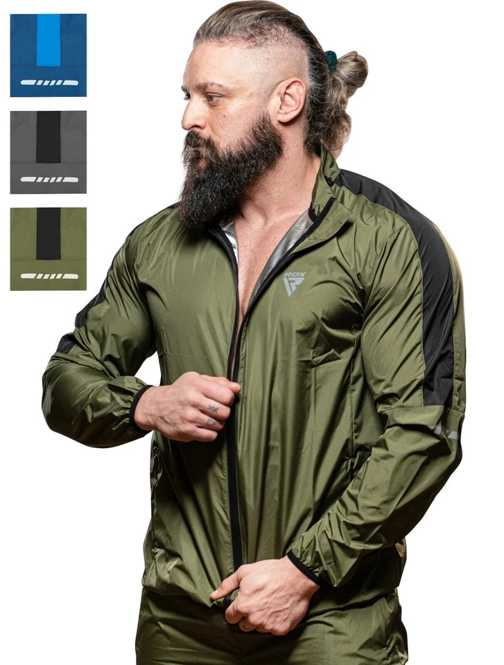 Traje de sauna RDX, traje de sudor de sauna para hombres, pérdida de peso, traje de sudor de entrenamiento para gimnasio Foto 3 de 3
